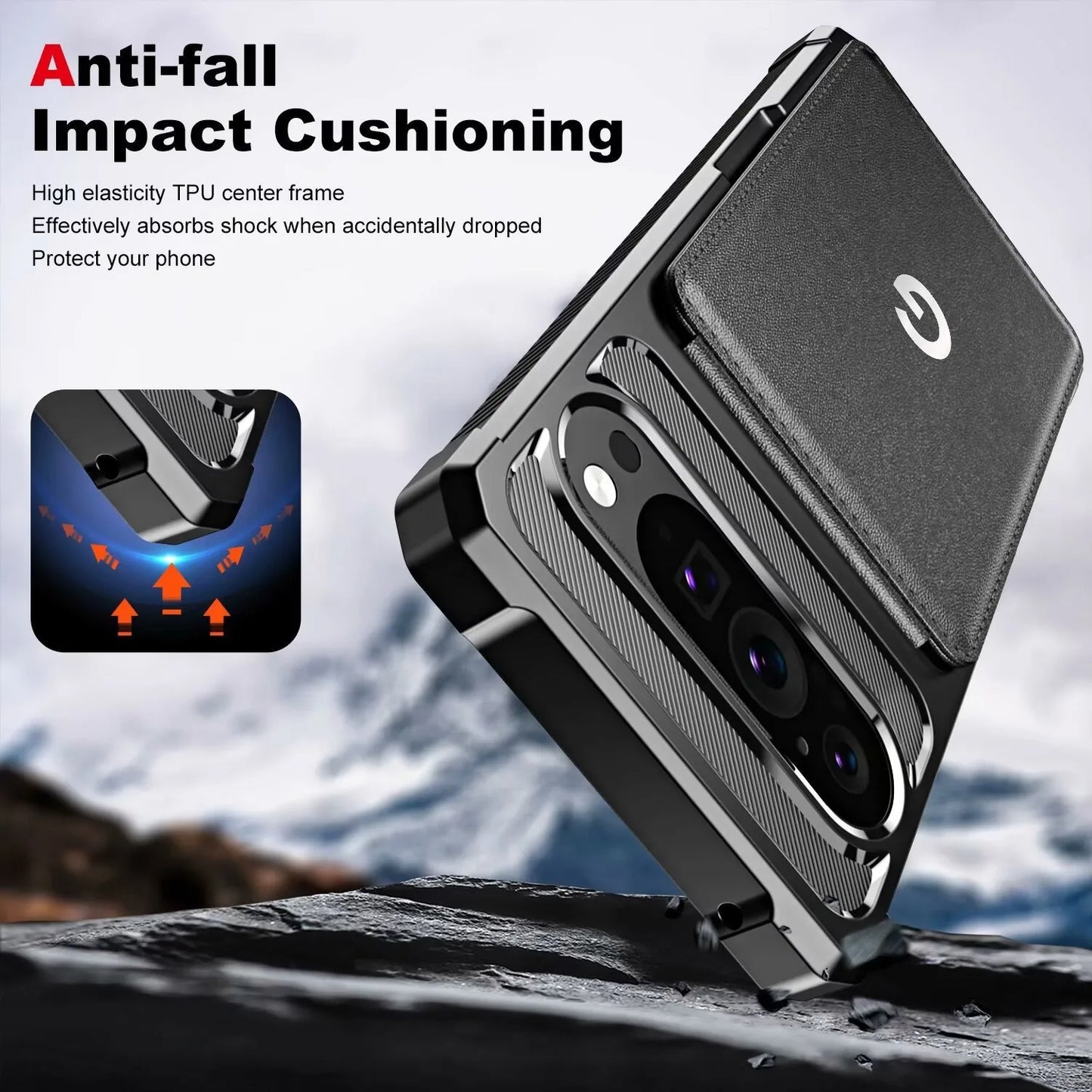 High End Leather Flip Fold Wallet Phone Case For Google Pixel 10 9 Pro XL 10A 9A 8A 7A 8 7 with Card Holder Slot Anti-Drop Cover