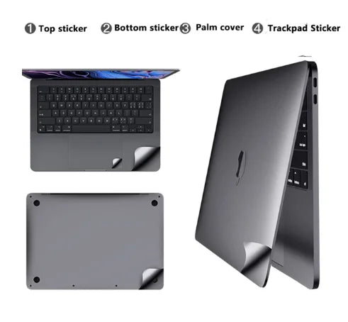 for MacBook 2023 Air 15 A2941 13 M2 A2681 Pro 14 16 M3 sticker protect film Palms Guard Rest Cover+Trackpad /body Protect Skin