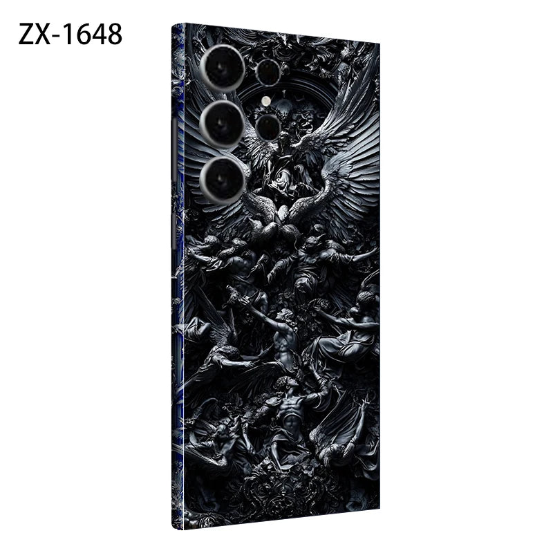 Colorful Decal Skin for Samsung Galaxy S24 S23 S25 Ultra Plus S24Ultra Back Screen Protector Cover Wrap Stones Sticker