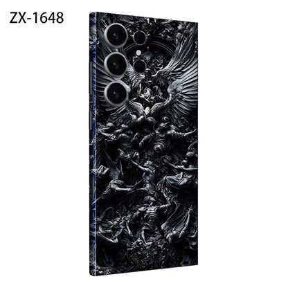 Colorful Decal Skin for Samsung Galaxy S24 S23 S25 Ultra Plus S24Ultra Back Screen Protector Cover Wrap Stones Sticker