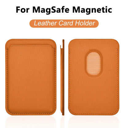 Luxury For Magsafe Magnetic Leather Wallet Case For iPhone 13 17 16 14 Pro Max 15Pro S25 Card Holder Phone Bag Cover Accessories
