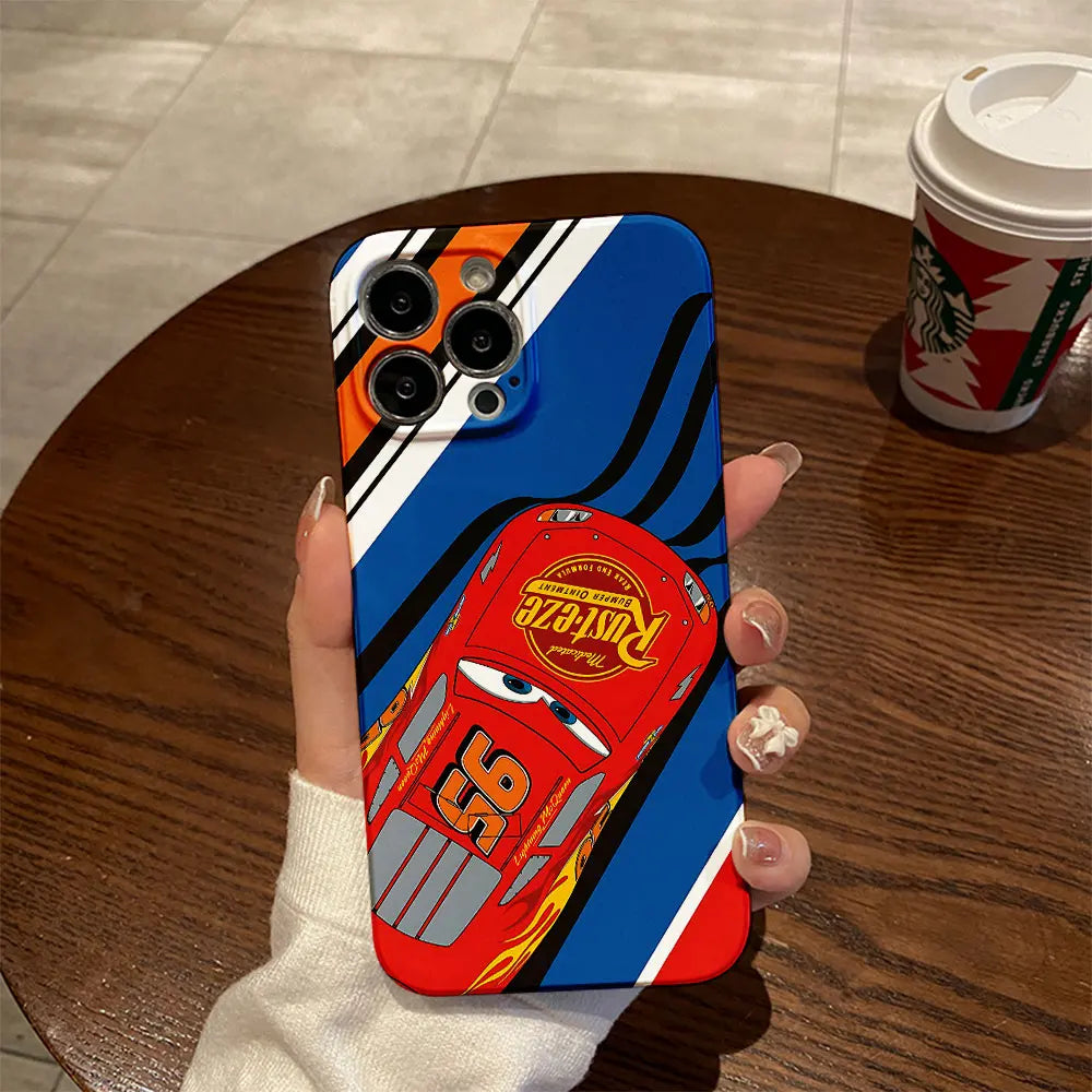 Cars Lightning McQueen 95 Phone Case for iPhone 16 15 14 13 12 11 Pro Max XS XR XSMax 6 7 8 Plus Glossy Film Hard PC Cover