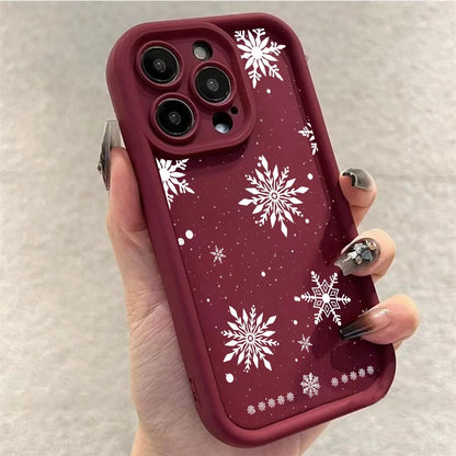 For Samsung Galaxy S25 Ultra S24 S23 FE S22 S21 S20 Plus Note 20 Ultra Shockproof Silicone New Year Christmas Tree Phone Case