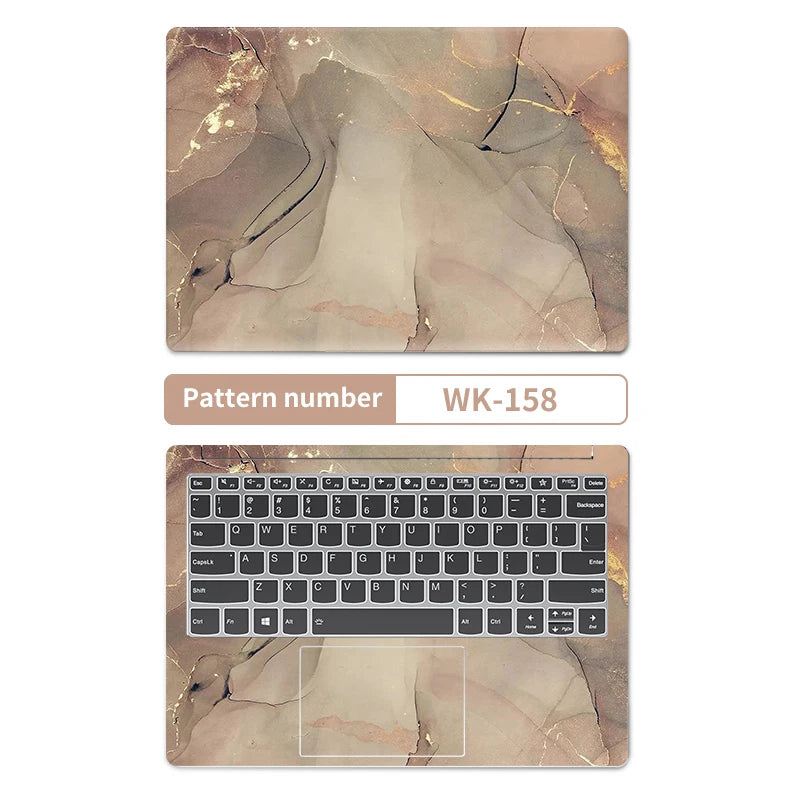 DIY Marble Cover Laptop Skins Vinyl Stickers 13"14"15.6"17.3"PVC Film Waterproof Skin Decorate Decal for Macbook/Lenovo/HP/Acer