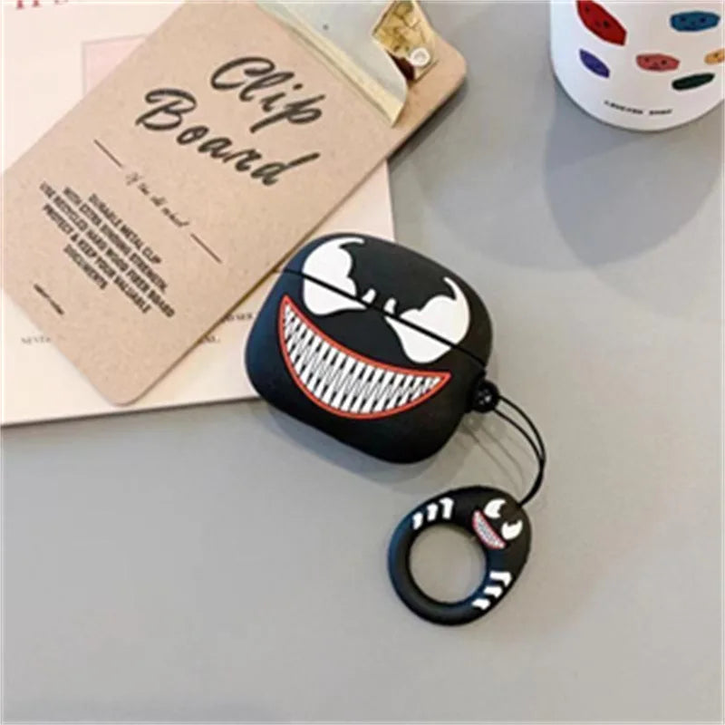 3D Cartoon Case for AirPods 4 2024 New Silicone Earphone Charging Case for AirPods Pro 2 Cover for AirPods 3 With Hook