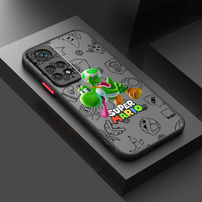 Anime Super M-Mario Cute Art Frosted Translucent For Redmi Note 13 12 12S 12T 11 11T 11E 10 10S 9 Pro Plus 5G Back Phone Case
