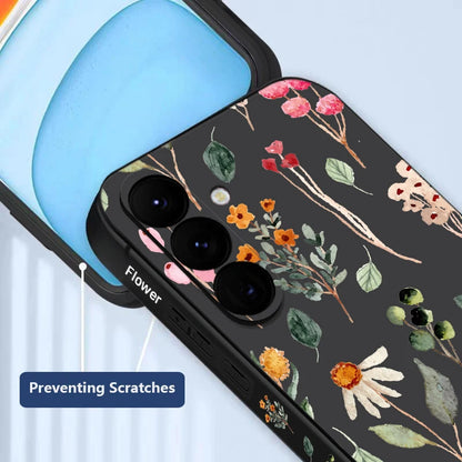 Luxury Flower Print Lanyard Case For Samsung Galaxy A55 A54 5G A35 A25 A15 A14 A34 A52 S21 FE S22 S23 S24 Ultra Silicone Cover