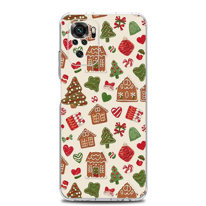 Phone Case For Xiaomi Redmi Note 14 13 12 4G 9S 9 10 11 Pro Plus 5G 14C 13C 12C 10C 9A Clear Soft TPU Cover Cartoon Christmas