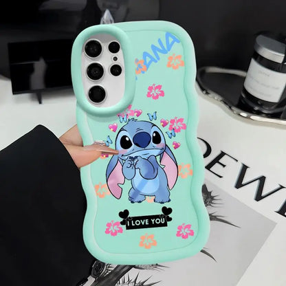 Disney Stitch Cute Case for Samsung Galaxy S24 S22 Ultra S23 S21 S20 FE A23 4G A32 A33 A53 A25 A24 A54 A73 A55 5G Soft Cover
