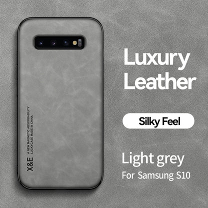 For Samsung Galaxy S8 S9 S10 Plus Case Luxury Leather Magnetic Car Holder Phone Case For Samsung S10E Note 8 9 10 Back Cover