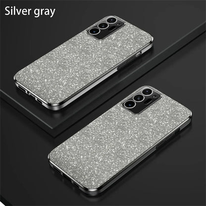 Luxury Gradient Glitter Plating Case For Samsung Galaxy S24 S22 S21 S23 Ultra FE Note 20 10 S10 S20 Plus Silicon Protect Cover