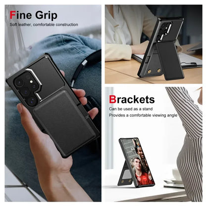 For Samsung A23 A33 A34 A35 A53 A54 A55 A73 5G S21 S23 FE S22 S24 S25 Ultra S20 Plus Leather Flip Card Wallet Phone Case