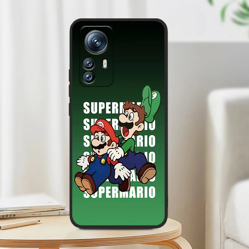 Cartoon Game Super M-Marios For Xiaomi Mi 13T 13 12T 12 11T 11i 11 A3 10T 10 9 Pro Lite Ultra 5G Black TPU Phone Case