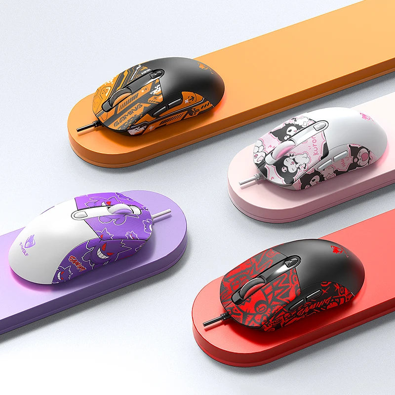 2026 Wired Gaming Mouse Cute Personalized Anti Slip Sticker 6-Key Office Mouse Suitable For Desktop And Laptop Computers NEW HOT