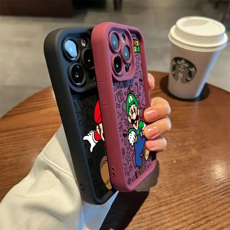 Cartoon Super M-Mario Bros Phone Case For Samsung Galaxy A14 A15 S21 S22 S23 S24 FE Plus Ultra A25 A35 A52 A53 A54 A55 5G Covers