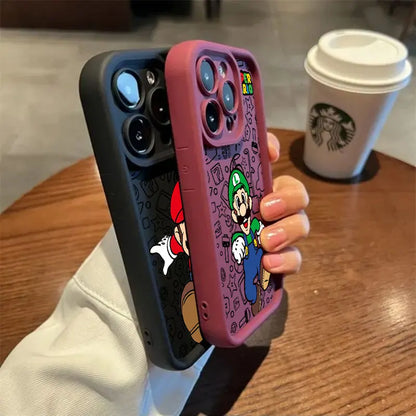 Cartoon Super M-Mario Bros Phone Case For Samsung Galaxy A14 A15 S21 S22 S23 S24 FE Plus Ultra A25 A35 A52 A53 A54 A55 5G Covers