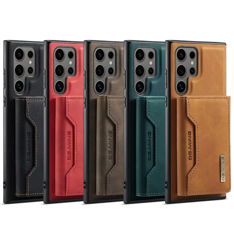 2 in 1 Detachable Wallet Card Holder Phone Case for Samsung Galaxy S25 Ultra S22 Plus S24 S23 FE A54 A16 A56 A55 A35 A36 Cover