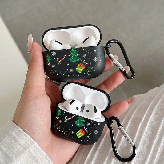 Christmas Tree and Gifts Transparent Headphone Case for Airpods 3 4 1or2 for Airpods Pro2 and Pro Anti-Fall Soft Earbuds Case