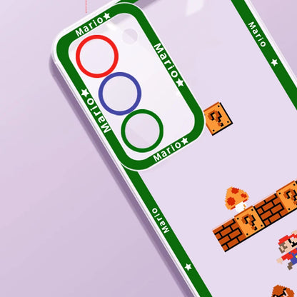 Cartoon Game Super Mario For Samsung Galaxy S23 S22 S21 S20 Pro FE Ultra A23 A52 A53 A71 Angel Eyes Transparent Phone Case