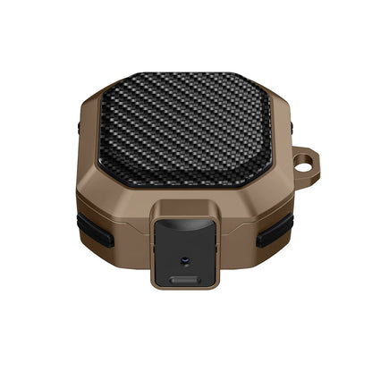 Carbon Fiber Switch Lock Earphone Case For Samsung Galaxy Buds 2 Pro FE Live Cover Full Protection Shockproof With Keychain Box