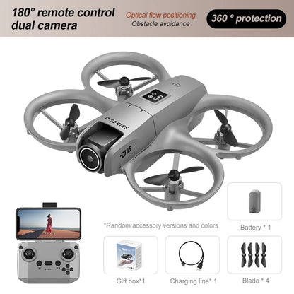 D16 Mini Drone 8K HD Dual Camera Profesional 180° Electric Adjustable GPS Positioning Obstacle Avoidance Bushless Uav 15000M