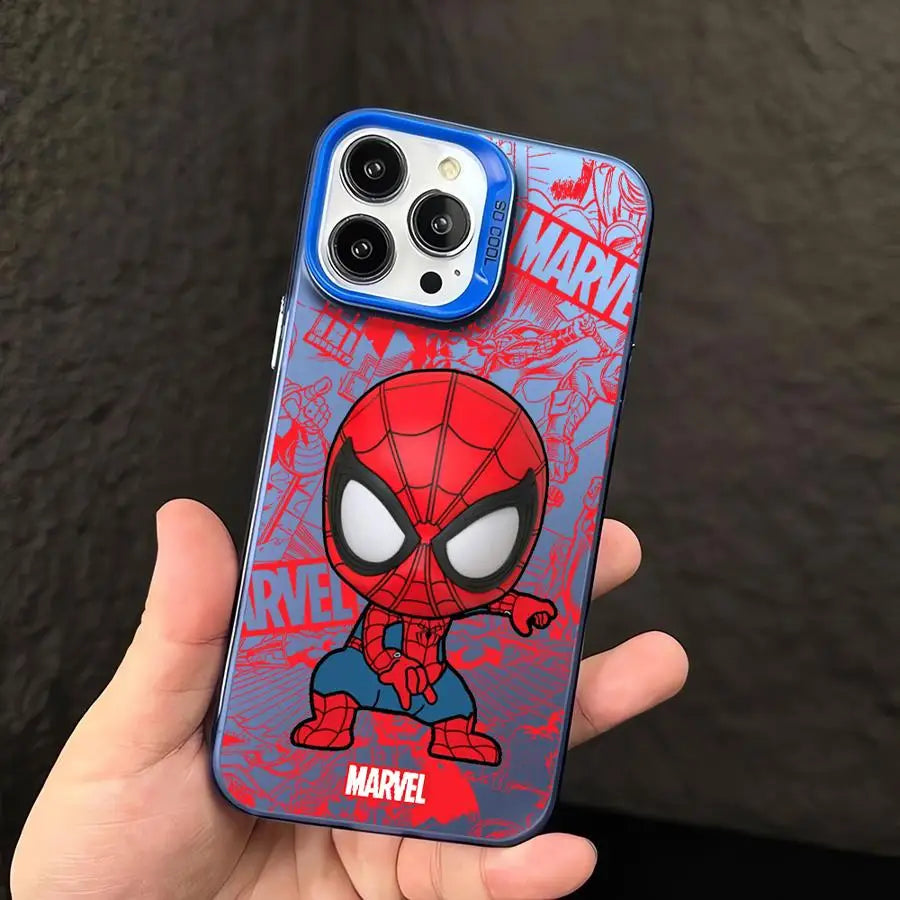 Marvel Cute Spider Man Groot Phone Case for iPhone 16 Pro 15 Pro Max 14 13 12 11 XS 14 Pro Max 16 Plus 14Pro 12Pro Soft Shell