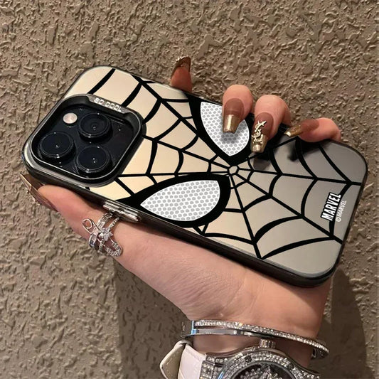 Marvel Superhero Spider-Man Case for iPhone 16 12 13 mini 11 14 15 Pro Max XR 8 Plus Hard Plastic Shockproof Cover for Men Boys