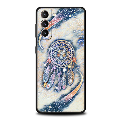 Mandala Dreamcatcher Phone Case for Samsung Galaxy S24 S23 S22 S20 S21 FE Ultra S10 S10E S9 S8 Plus 5G Silicone TPU Cover Capas
