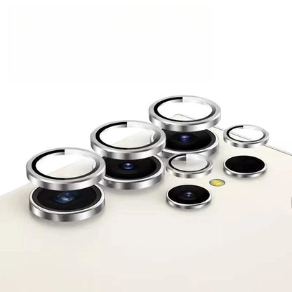 Camera Matel Ring  For Samsung Galxy S24 Ultra S23 FE Plus S24+ S22 S25 ultra Back Lens Tempered Glass Cover Guard Rear Case Cap