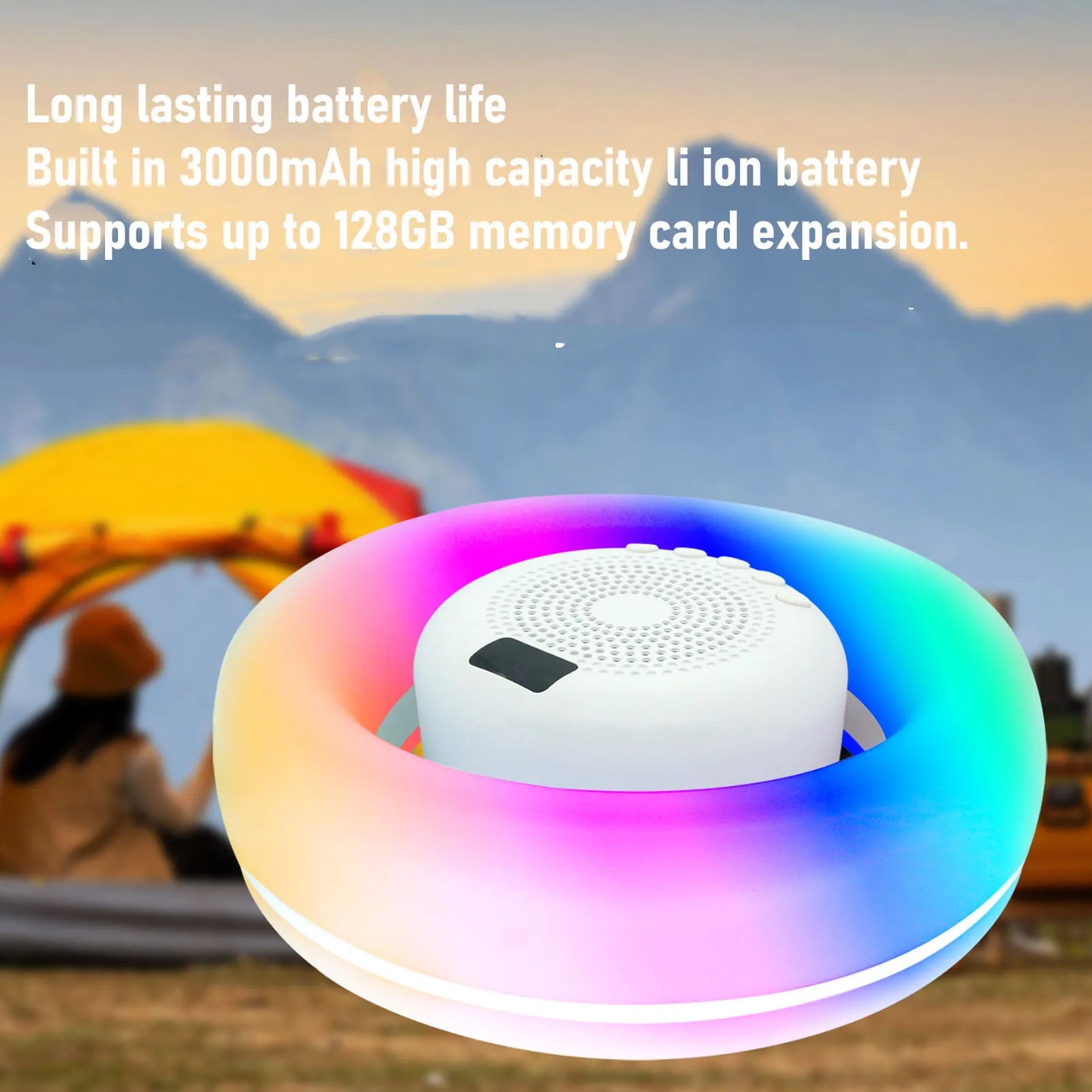 Bluetooth Floating Pool Speaker Stable Connection Portable Bathroom Speaker Wireless 32.8ft Long Range for Pool Party Outdoors