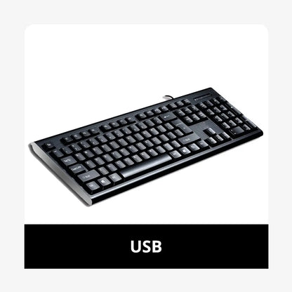 Q9 Single Keyboard USB Square Mouth Business Office Home PS2 Round Hole Wired Desktop Computer