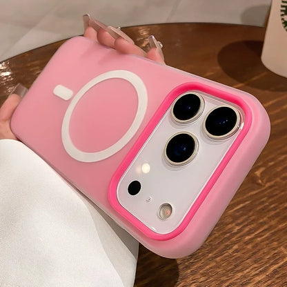 Luxury 2 IN 1 Magnetic Shockproof Case for iPhone 17 Pro Max Air 16 15 14 Plus 13 12 11 Liquid Silicone Magsafe Bumper Cover