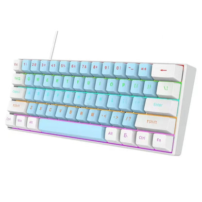 2026 New USB Gaming Mechanical Mini Keyboard Red Switch RGB Backlit 61 Keys Wired Feel for Game/Office