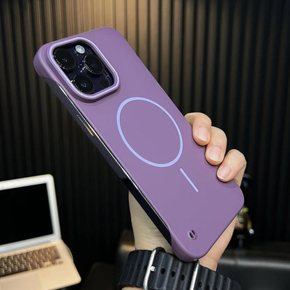 Ultra Slim Frameless For Magsafe Cover For iPhone 16 15 14 13 12 Plus Pro Max 16Pro 16Pro 15Pro Magnetic Shockproof Hard PC Case