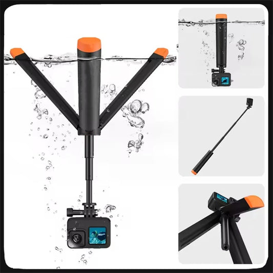 BSLIUFANG underwater buoyancy pole extendable selfie stick tripod suitable for GoPro Insta360 DJI OSMO sports camera accessories