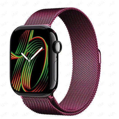 Milanese Strap For Apple Watch Ultra 2 49 46mm 42mm 44mm 40mm 45mm 41mm 38mm Bracelet For iWatch Series 10 9 3 6 5 SE 7 8 Strap
