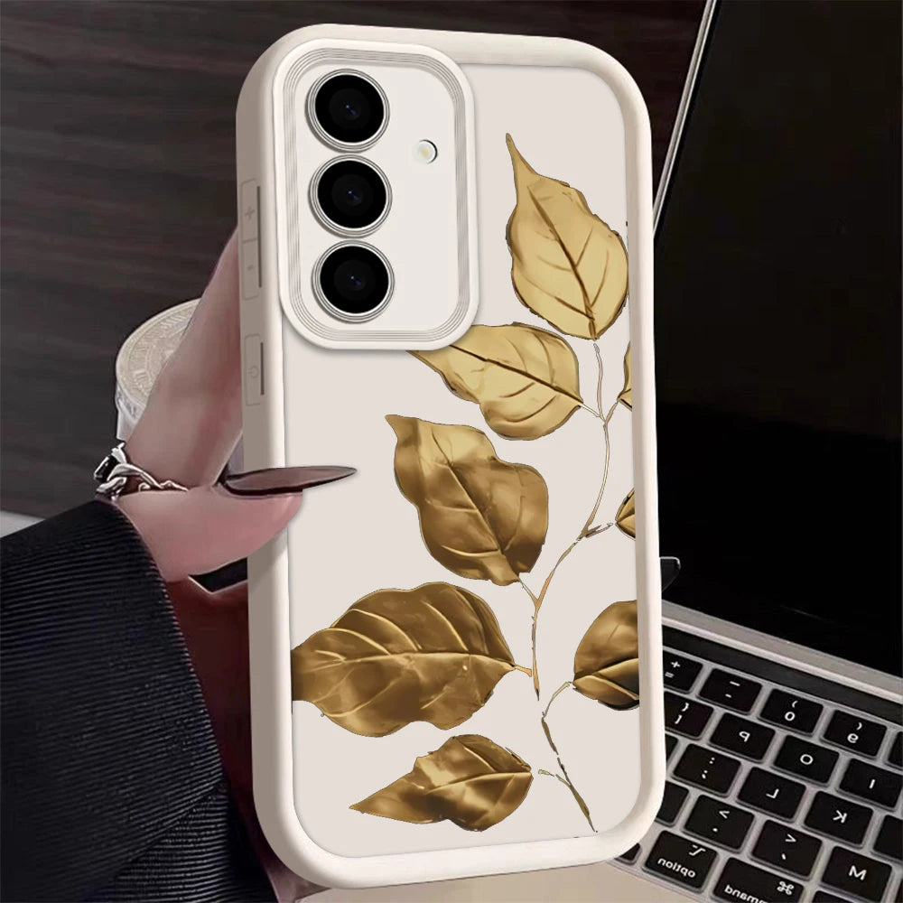 Petal Leaf Diagram Silicone Phone Case For Samsung Galaxy S23 S22 S21 S25 S24 S20 Ultra FE A35 A15 A25 A55 Note 20 Plus 5G Cover