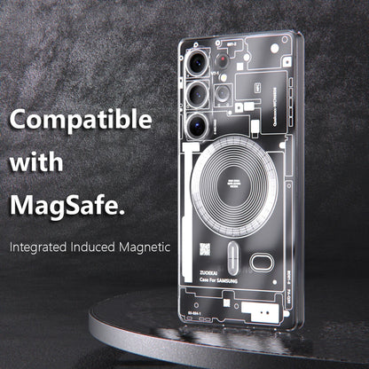 Soft with Magsafe Case For Samsung Galaxy S25 Ultra Plus S25Ultra S24FE S24 Ultra S23 S22 S21 S10 S9 S8 FE Note 10 20 Full Cover
