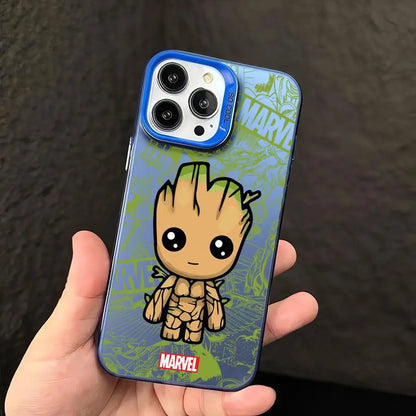 Marvel Cute Spider Man Groot Phone Case for iPhone 16 Pro 15 Pro Max 14 13 12 11 XS 14 Pro Max 16 Plus 14Pro 12Pro Soft Shell
