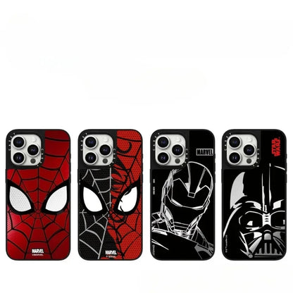 Trendy Brand CAS Co-branded Avengers for Iphone16pro max Marvel Character Phone Case Anti-fall Mirror Spider-Man Birthday Gift