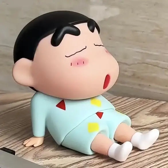 2025 New Crayon Shin chan Anime Lazy Phone Stand Mobile Stand Desktop Ornament Trendy Play Handmade Model Doll