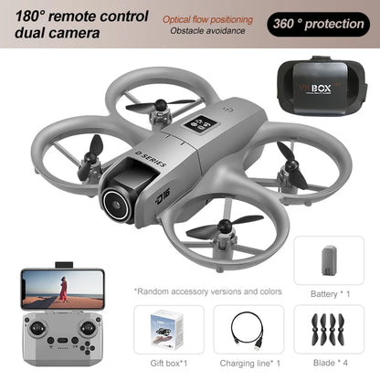 D16 Mini Drone 8K HD Dual Camera Profesional 180° Electric Adjustable GPS Positioning Obstacle Avoidance Bushless Uav 15000M