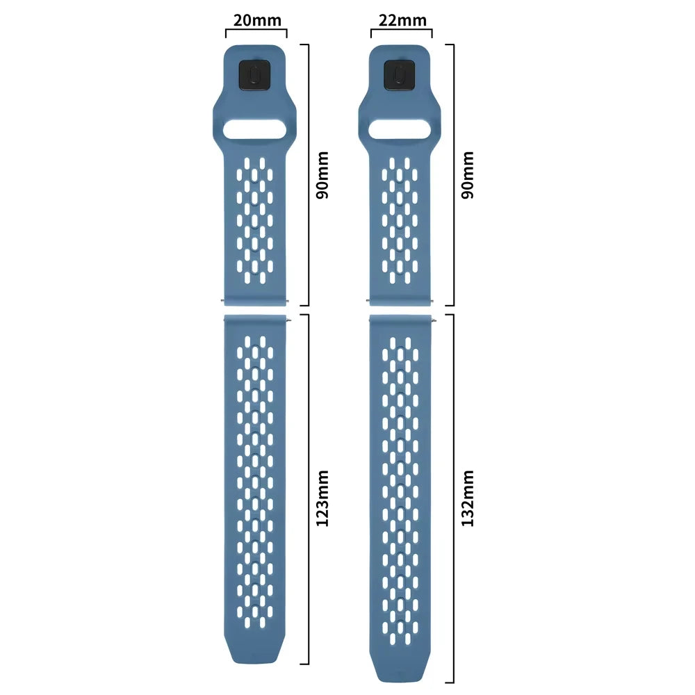 Silicone Sports Strap For Amazfit Active/Active 2 Bracelet 20 22mm Band For Amazfit Balance 2/Bip 6 5 3 3Pro/GTR4 3/GTS 3 4 Mini