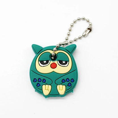 Cartoon Silicone Protective Key Cover Sleeve Key Control Dust Cover Holder Case Cute Animation Figures Keychain Keyring Pendant