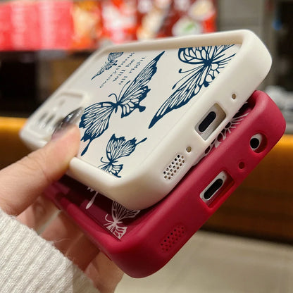 Butterfly Case For Samsung Galaxy S25 S24 S23 S22 Ultra S21 S24 FE A14 A34 A15 A35 A52 A53 A54 A16 A56 5G Shockproof Soft Cover