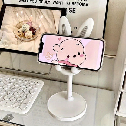 Rabbit Phone Stand – Plastic, Hands-Free, Universal for Phones & Tablets, Room Decor