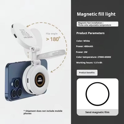 Magnetic Selfie Light LED Fill Light Compatible For Magsafe,ravel, Desktop, Selfies, Video, Makeup/Photography/TikTok/Zoom Calls