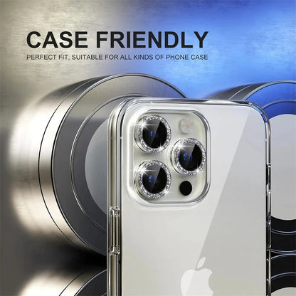 Camera Lens Protector For iPhone 16 Pro Max 16Plus 16Pro 14 15 Pro Max Diamond Metal Protective Glass For iPhone 14 15 Plus Lens