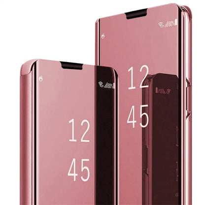 Mirror Flip Case For Samsung Galaxy S25 S24 S23 Ultra S22 S20 Plus Cases For Samsung S23 S24 S21 FE Note 20 Ultra 10 Plus Cover