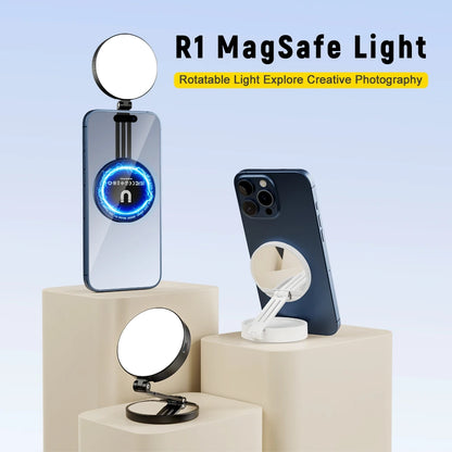 LUXCEO R1 MagSafe Flip Selfie Fill Light for Vlog Livestream Photography Portable Magnetic Smartphone Light for iPhone